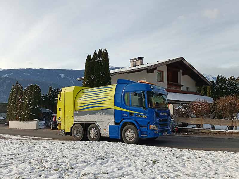 Müllabfuhr in Zirl im Bezirk Innsbruck-Land